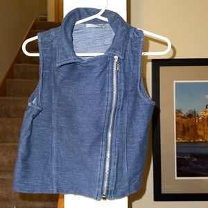 Navy blue zip up vest size 6x